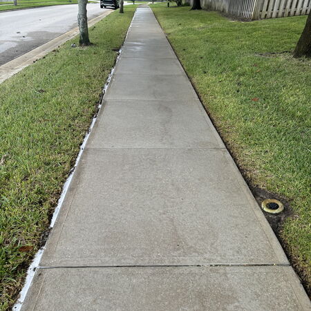 After photo of a clean sidewalk