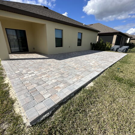 Before Paver Sealing Napoli bricks yellow house 