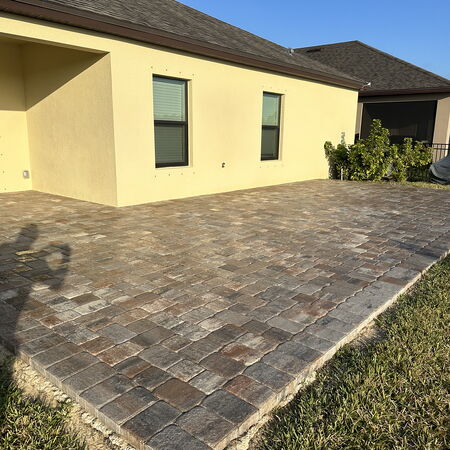 After sealing Napoli pavers much more vibrant and wet look yello