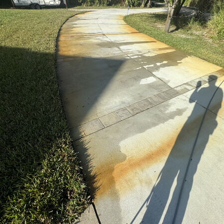 Before cleaning rust off driveway