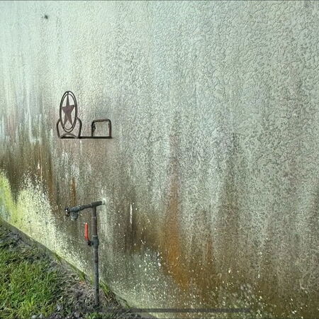 Seafoam colored home extremely dirt full of mold and rust 