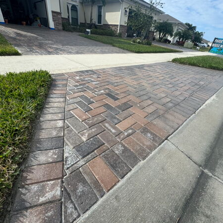 Before stripping failed sealer on coffee colored paver bricks at