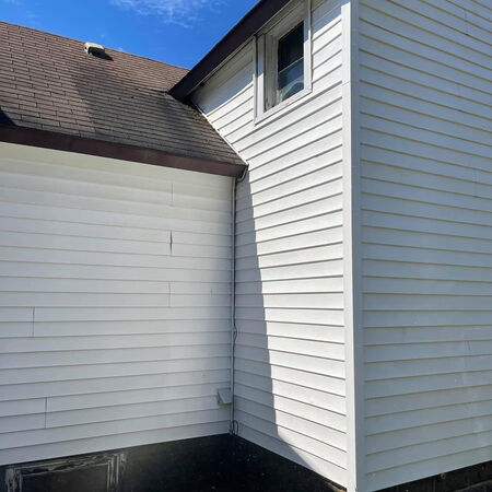 Clean vinyl house after soft wash